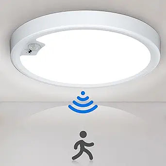 Pack Of 3 Motion Sensor Lights | Motion Sensor Ceiling Light Wired, LED Flush Mount Ceiling Light Fixture 18W/1600LM, Motion Sensor Light Indoor for Stair Closet Porch Hallway Laundry, Time Dimmable Ceiling Lights