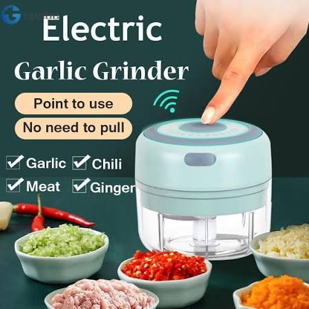 Wireless Portable Mini Electric Food Chopper - USB Rechargeable Chopper for Meat and Vegetables - 250ml Bowl with 3 Ultra Sharp Stainless Steel Blades - Effortless Chopping for Garlic, Onion, Chili, and Ginger - Food Processor and Kitchen Tool
